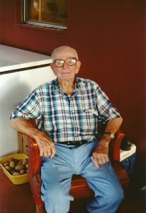 Homer Marks on his porch at his home in Apalachicola in April of 1999 at the age of 95